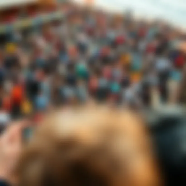 Crowd at Rip Curl Pro An aerial view of the vibrant crowd gathered for the Rip Curl Pro event.