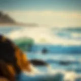 The stunning surf at Bells Beach during the Rip Curl Pro competition.