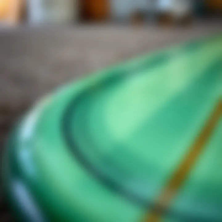 Sustainable Materials in Salt Gypsy Surfboards Close-up of eco-friendly materials used in surfboards