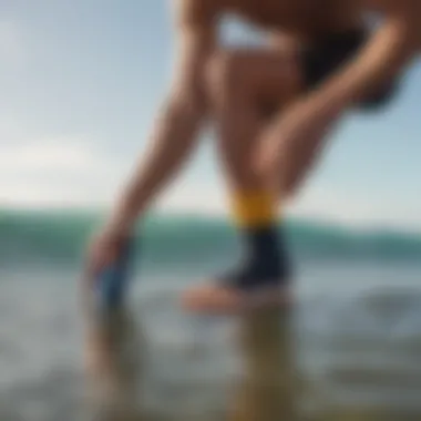 Choosing the Perfect Swim Fin Socks User selecting the right swim fin socks based on needs