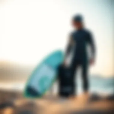 Eco-Friendly Surf Gear: Sustainable Choices for Surfers An eco-friendly surfboard alongside a sustainable wetsuit