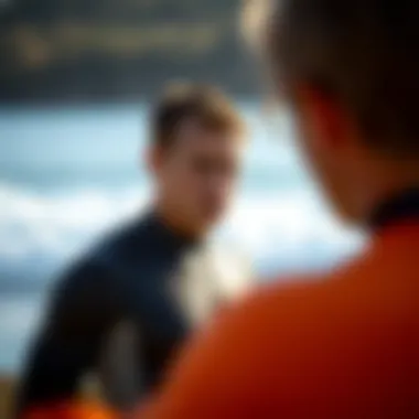 An athlete donning a wetsuit in preparation for a surf session