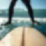 A close-up view of wetsuit material showcasing its texture and flexibility