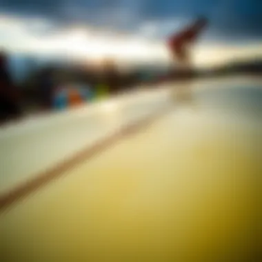 Seamless Finish with SolarEz Surfboard with a SolarEz repair application demonstrating a seamless finish