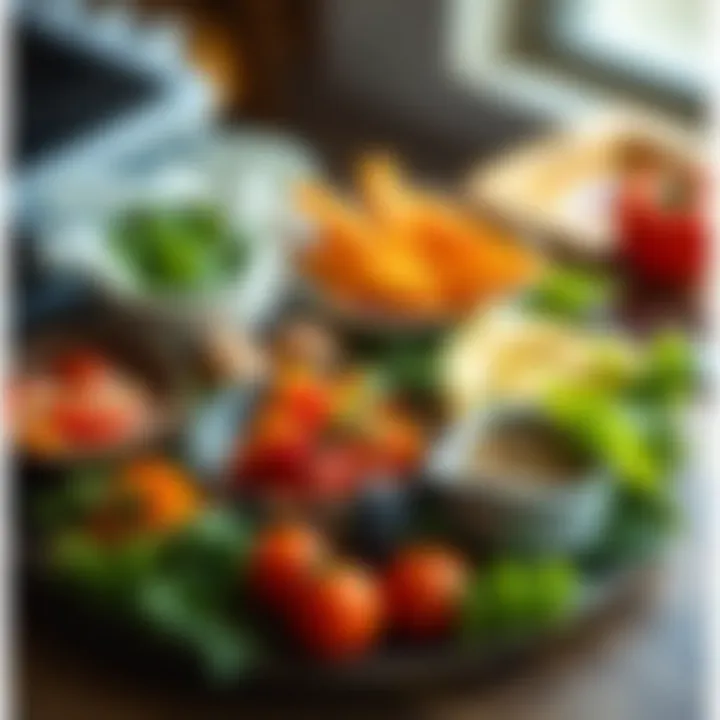 Nutrient-rich foods arranged for a pre-surf meal