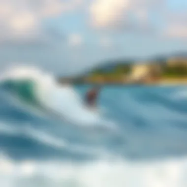 Surfing the Waves of Sunset Beach Surfer riding a wave at Sunset Beach