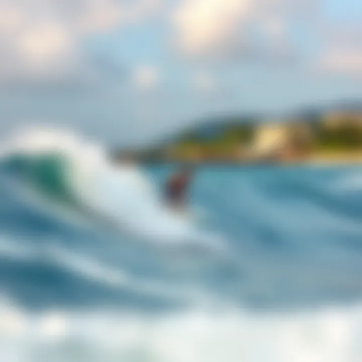 Surfing the Waves of Sunset Beach Surfer riding a wave at Sunset Beach