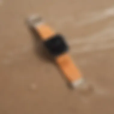 Surf-Inspired Apple Watch Band Stylish surf-inspired Apple Watch band on a sandy beach