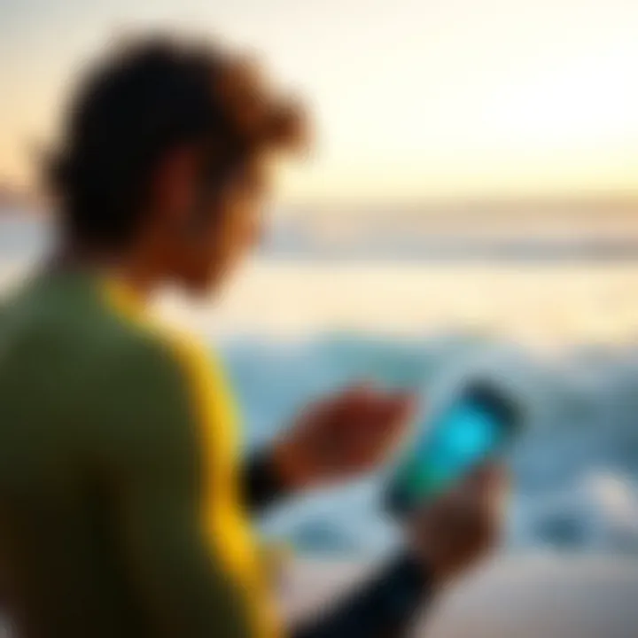 Engaging with the Surf Athlete App Surfer using Surf Athlete App