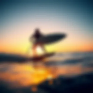 Sunset Ride on the Surf Jet Stunning sunset backdrop of a surfer riding the Surf Jet