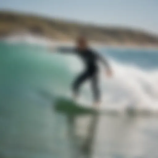 Beginner surfers catching their first waves