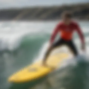 Surfing safety practices in action