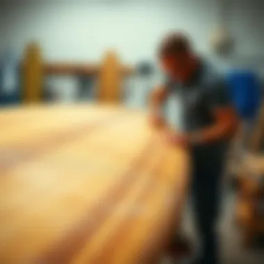 A beautifully finished surfboard showcasing craftsmanship