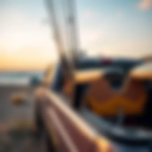 A sturdy surf rod holder mounted on a truck bed