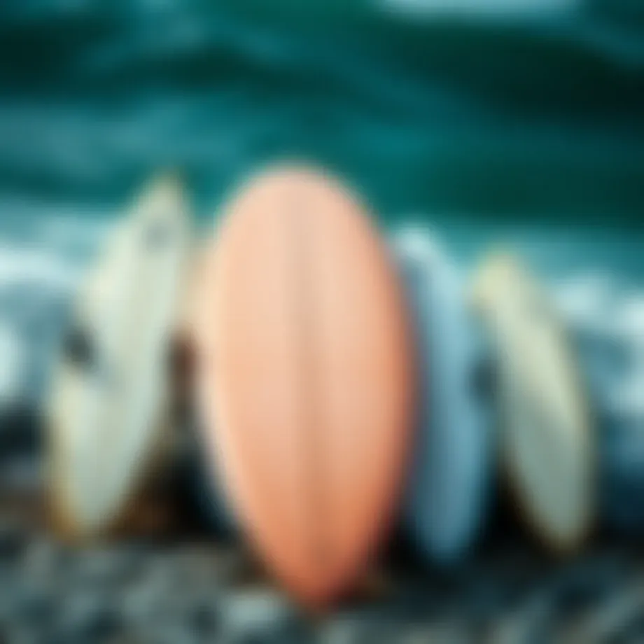 A collection of modern surfboards showcasing innovative designs