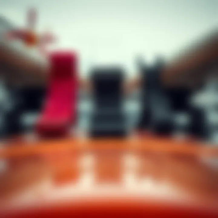 Different Types of Surfboard Straps Various types of surfboard straps used for securing gear