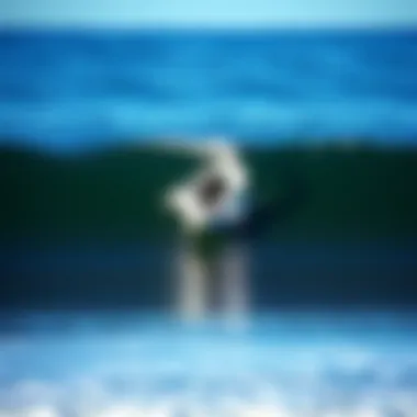 Riding the Waves in San Diego A surfer navigating waves at a popular San Diego surf spot