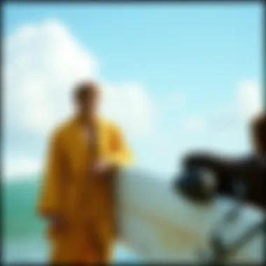 Surfer wearing a changing robe after a session, embodying comfort and style