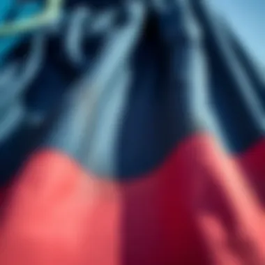 Eco-Friendly Fabrics Close-up of sustainable materials used in swim trunks