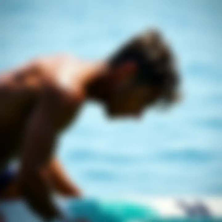 Preventive Stretches for Surfers Illustration of preventive stretches for neck health.