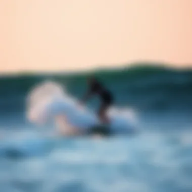 Embracing the Waves in Anonymity A surfer riding a wave, embodying the thrill of the sport.