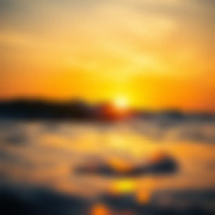 Golden Sunset Reflecting on the Ocean Golden sunset reflecting on the ocean