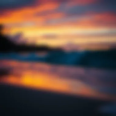 Breathtaking Sunset Over Costa Rican Beach Breathtaking sunset over a Costa Rican beach