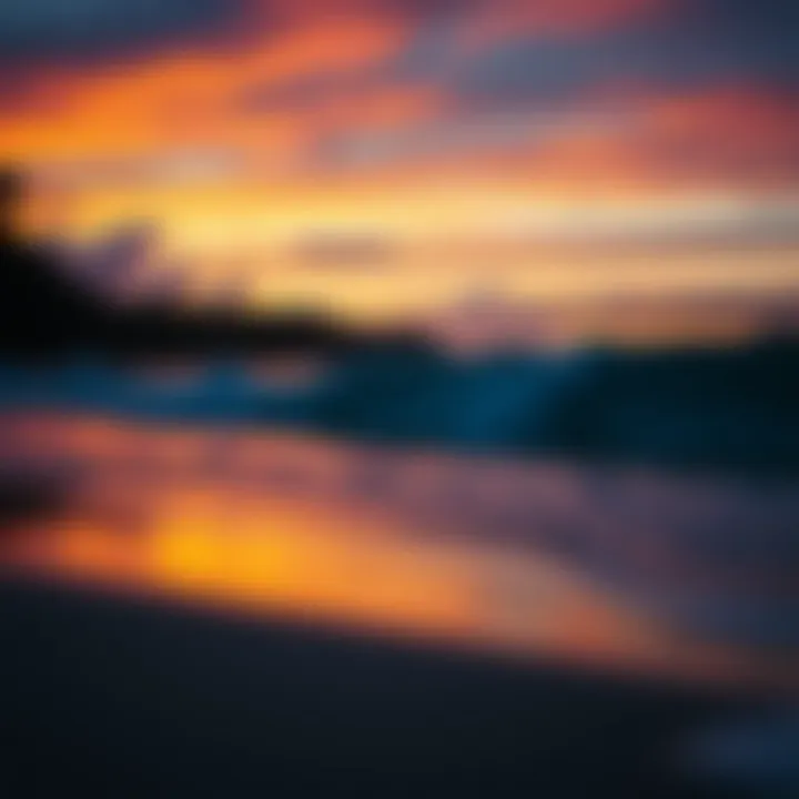 Breathtaking Sunset Over Costa Rican Beach Breathtaking sunset over a Costa Rican beach