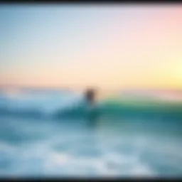 A surfer riding a wave in Florida's coastline