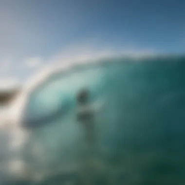 An enthusiastic surfer catching a wave at a popular surf spot in Punta Cana.