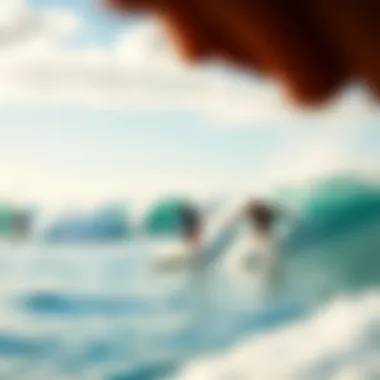 The Impact of Hydration on Surfing Performance A vibrant ocean view showcasing surfers in action