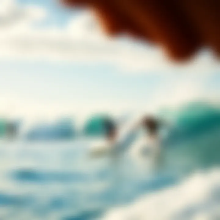 The Impact of Hydration on Surfing Performance A vibrant ocean view showcasing surfers in action