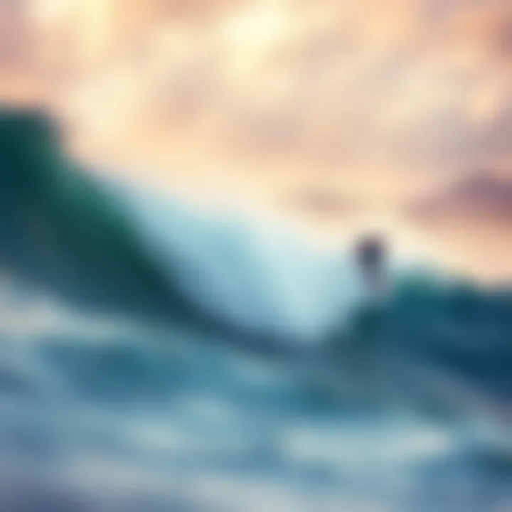 Epic Wave Riding Experience A surfer riding a majestic wave in Hawaii