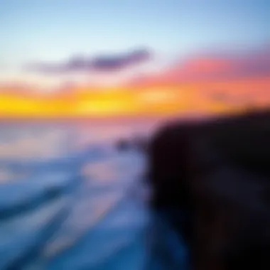 Stunning Sunset Over the Coastline Breathtaking sunset view over Puerto Escondido's coastline