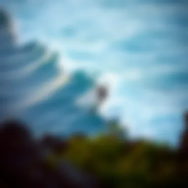 Map feature of Surfline app illustrating various surf spots