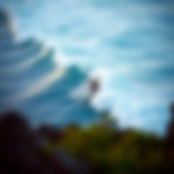 Map feature of Surfline app illustrating various surf spots