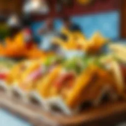 Vibrant taco spread showcasing the culinary delights at Surfside Taco Dupont