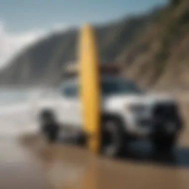Alternatives for Different Surfing Needs Creative alternatives to surf racks for different surfing styles, displayed on various Tacoma models.