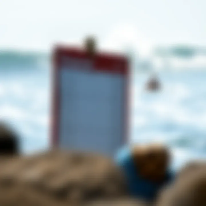 A hydration reminder chart for surfers