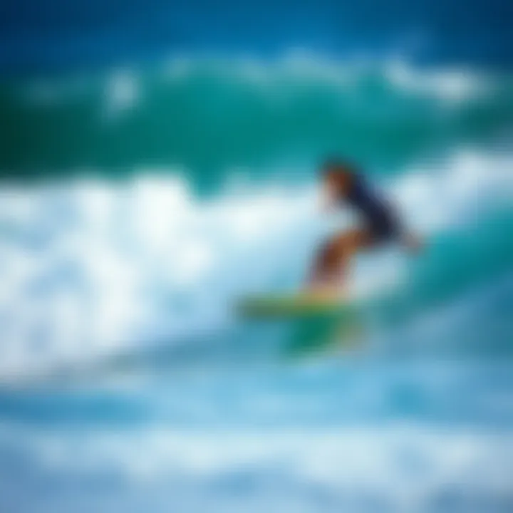 Surfer enjoying a wave while staying hydrated