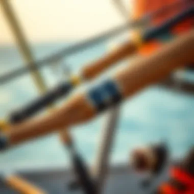 Variety of Fishing Rods for Surf Fishing A variety of fishing rods suitable for surf fishing