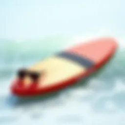 Innovative foldable surfboard design showcasing its compactness