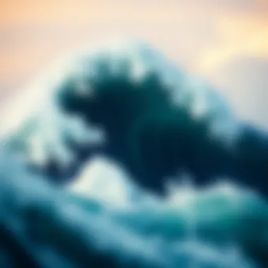 The Great Wave off Kanagawa with dramatic crest