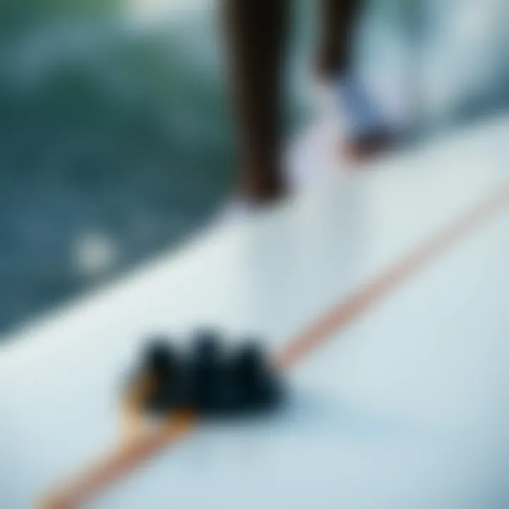 Design Elements for Stability Close-up of a surfboard's design enhancing stability