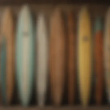 Vintage surfboards from the 20th century
