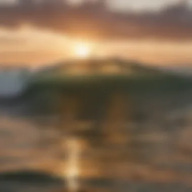 Golden Hues at Sunset Golden hues reflected on ocean waves during sunset
