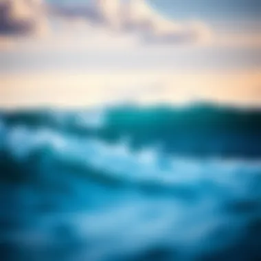 The Harmony of Ocean Sounds Sound waves depicted artistically with ocean elements