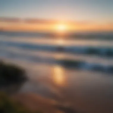 Vibrant Coastal Landscape at Dusk Coastal landscape with vibrant sunset colors