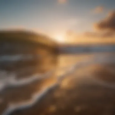 Golden Hues at Sunset Golden hues reflecting on ocean waves during sunset
