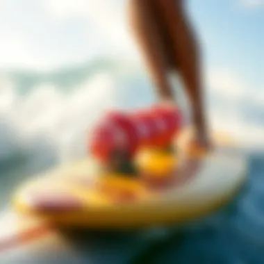 Innovative Surf Toy for Skill Enhancement A close-up of a unique surf toy designed for skill development